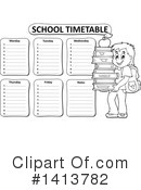 School Time Table Clipart #1413782 by visekart