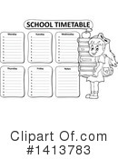 School Time Table Clipart #1413783 by visekart