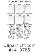 School Time Table Clipart #1413785 by visekart