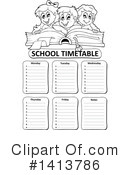 School Time Table Clipart #1413786 by visekart