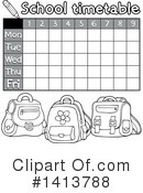 School Time Table Clipart #1413788 by visekart