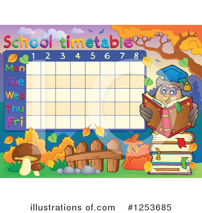 Royalty-Free (RF) School Timetable Clipart Illustration by visekart - Stock Sample #1253685