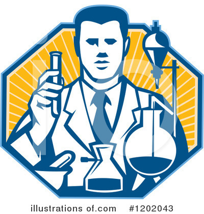 Royalty-Free (RF) Scientist Clipart Illustration by patrimonio - Stock Sample #1202043