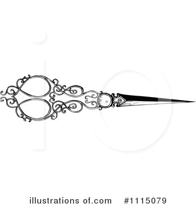 Royalty-Free (RF) Scissors Clipart Illustration by Prawny Vintage - Stock Sample #1115079