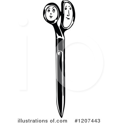 Royalty-Free (RF) Scissors Clipart Illustration by Prawny Vintage - Stock Sample #1207443