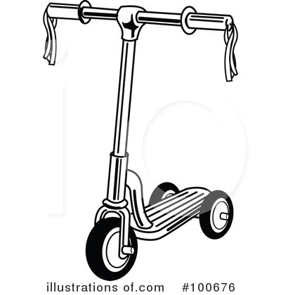 Royalty-Free (RF) Scooter Clipart Illustration by Andy Nortnik - Stock Sample #100676