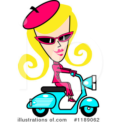Royalty-Free (RF) Scooter Clipart Illustration by Andy Nortnik - Stock Sample #1189062
