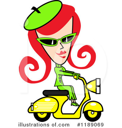Royalty-Free (RF) Scooter Clipart Illustration by Andy Nortnik - Stock Sample #1189069