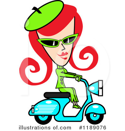 Royalty-Free (RF) Scooter Clipart Illustration by Andy Nortnik - Stock Sample #1189076