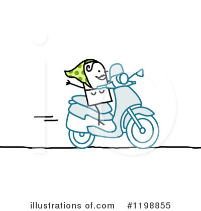 Royalty-Free (RF) Scooter Clipart Illustration by NL shop - Stock Sample #1198855