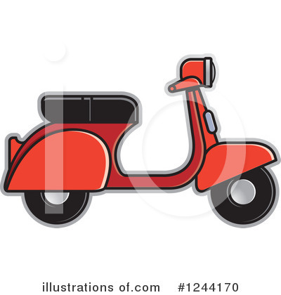 Royalty-Free (RF) Scooter Clipart Illustration by Lal Perera - Stock Sample #1244170
