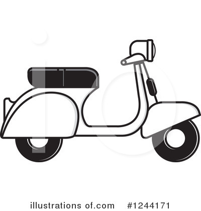 Royalty-Free (RF) Scooter Clipart Illustration by Lal Perera - Stock Sample #1244171