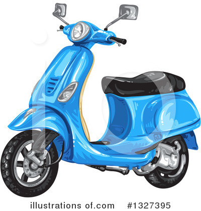 Royalty-Free (RF) Scooter Clipart Illustration by merlinul - Stock Sample #1327395
