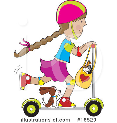 Royalty-Free (RF) Scooter Clipart Illustration by Maria Bell - Stock Sample #16529