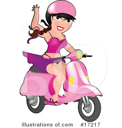 Royalty-Free (RF) Scooter Clipart Illustration by Maria Bell - Stock Sample #17217