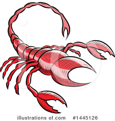 Royalty-Free (RF) Scorpion Clipart Illustration by cidepix - Stock Sample #1445126