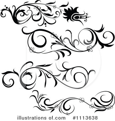Royalty-Free (RF) Scrolls Clipart Illustration by dero - Stock Sample #1113638