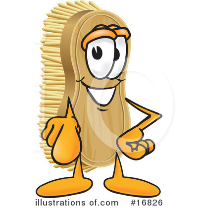 Royalty-Free (RF) Scrub Brush Character Clipart Illustration by Mascot Junction - Stock Sample #16826