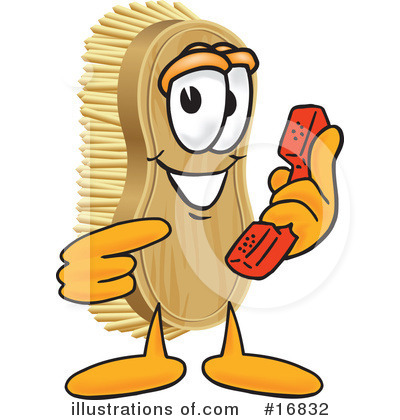 Royalty-Free (RF) Scrub Brush Character Clipart Illustration by Mascot Junction - Stock Sample #16832