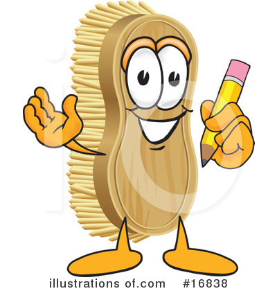 Scrub Brush Character Clipart #16838 by Mascot Junction