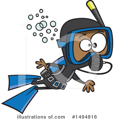 Royalty-Free (RF) Scuba Clipart Illustration by toonaday - Stock Sample #1494816