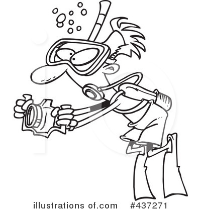 Royalty-Free (RF) Scuba Clipart Illustration by toonaday - Stock Sample #437271