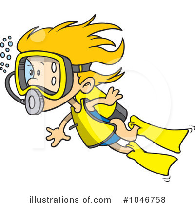 Scuba Diver Clipart #1046758 by toonaday