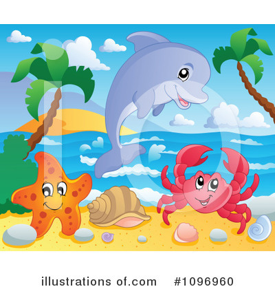 Royalty-Free (RF) Sea Life Clipart Illustration by visekart - Stock Sample #1096960