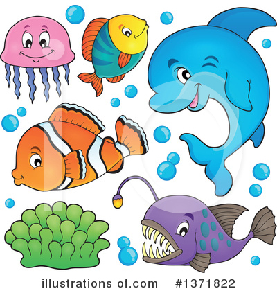 Jellyfish Clipart #1371822 by visekart