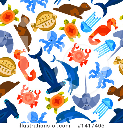 Royalty-Free (RF) Sea Life Clipart Illustration by Vector Tradition SM - Stock Sample #1417405
