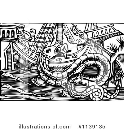 Royalty-Free (RF) Sea Serpent Clipart Illustration by Picsburg - Stock Sample #1139135