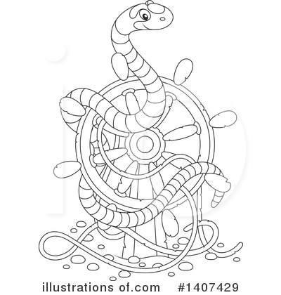 Royalty-Free (RF) Sea Snake Clipart Illustration by Alex Bannykh - Stock Sample #1407429