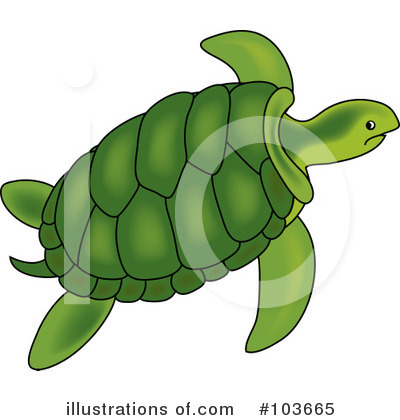Royalty-Free (RF) Sea Turtle Clipart Illustration by Pams Clipart - Stock Sample #103665