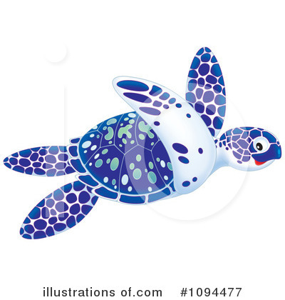 Royalty-Free (RF) Sea Turtle Clipart Illustration by Alex Bannykh - Stock Sample #1094477