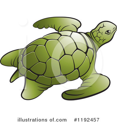 Royalty-Free (RF) Sea Turtle Clipart Illustration by Lal Perera - Stock Sample #1192457