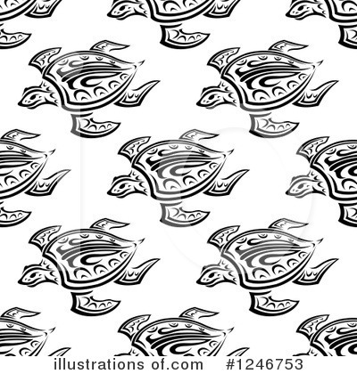Royalty-Free (RF) Sea Turtle Clipart Illustration by Vector Tradition SM - Stock Sample #1246753