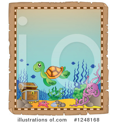 Royalty-Free (RF) Sea Turtle Clipart Illustration by visekart - Stock Sample #1248168