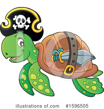 Royalty-Free (RF) Sea Turtle Clipart Illustration by visekart - Stock Sample #1596505
