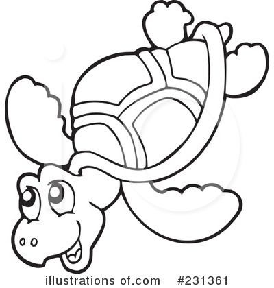 Royalty-Free (RF) Sea Turtle Clipart Illustration by visekart - Stock Sample #231361