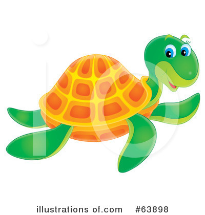 Royalty-Free (RF) Sea Turtle Clipart Illustration by Alex Bannykh - Stock Sample #63898