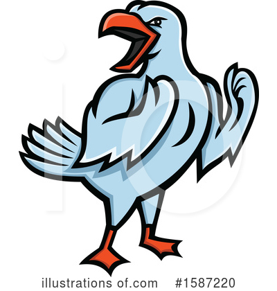 Seagulls Clipart #1587220 by patrimonio