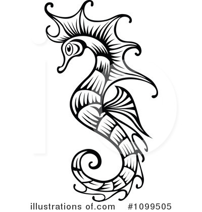 Seahorse Clipart #1099505 by Vector Tradition SM