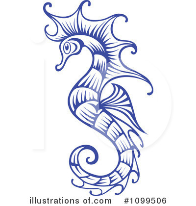Seahorse Clipart #1099506 by Vector Tradition SM