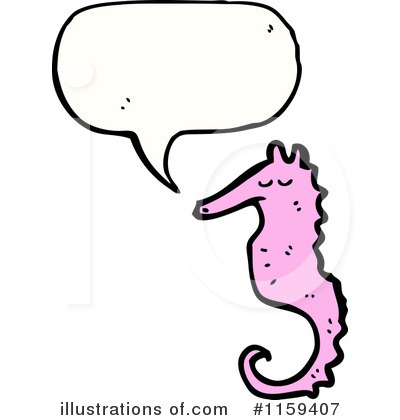 Royalty-Free (RF) Seahorse Clipart Illustration by lineartestpilot - Stock Sample #1159407