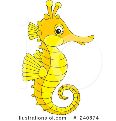 Royalty-Free (RF) Seahorse Clipart Illustration by Alex Bannykh - Stock Sample #1240874