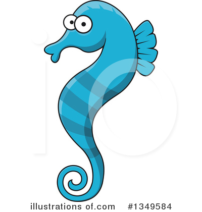 Royalty-Free (RF) Seahorse Clipart Illustration by Vector Tradition SM - Stock Sample #1349584