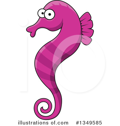 Royalty-Free (RF) Seahorse Clipart Illustration by Vector Tradition SM - Stock Sample #1349585