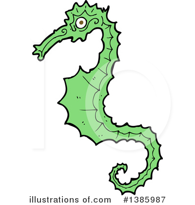 Royalty-Free (RF) Seahorse Clipart Illustration by lineartestpilot - Stock Sample #1385987