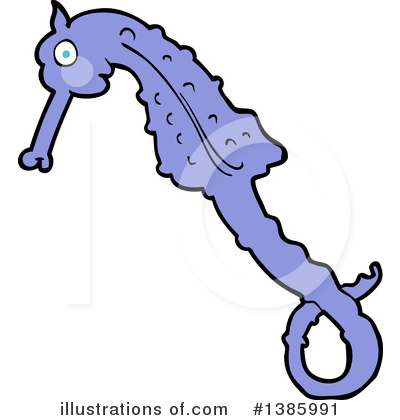 Royalty-Free (RF) Seahorse Clipart Illustration by lineartestpilot - Stock Sample #1385991