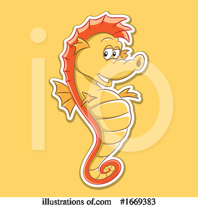 Royalty-Free (RF) Seahorse Clipart Illustration by cidepix - Stock Sample #1669383